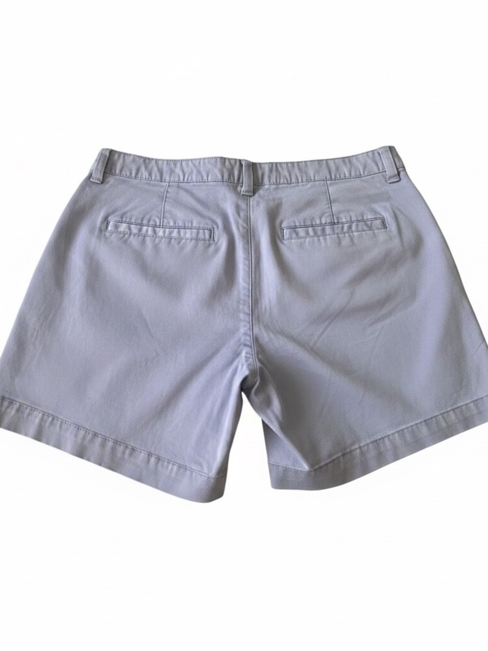 Coastal Grandma Light Blue Cotton Shorts 4 Mid Rise Casual Preppy Summer Capsule - Picture 3 of 6